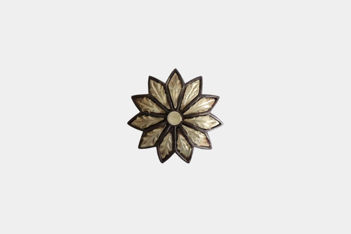 Cattlemans, GVR - Brown steel concho cactus flower, braun, Stahl Cattlemans, GVR - Brown steel concho cactus flower, braun, Stahl