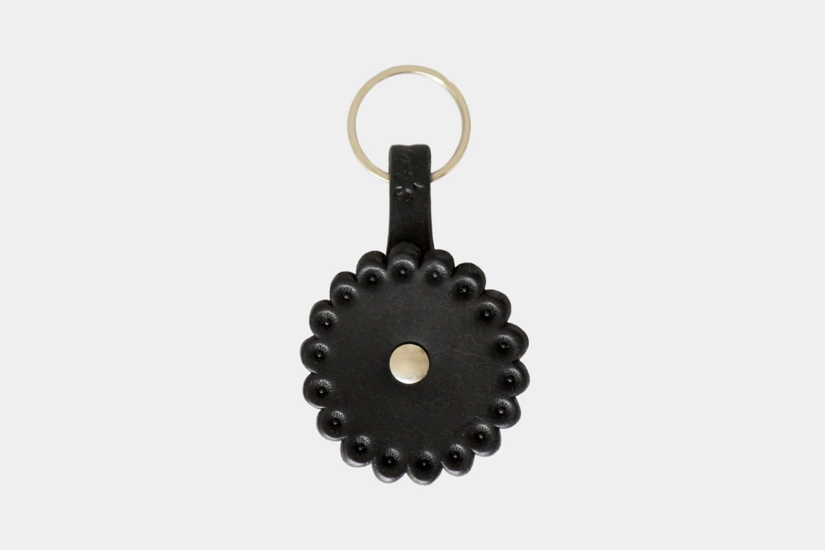 Cattlemans, GVR - Schlusselanhanger Sunburst tooling, keychain, leather, Leder, black Cattlemans, GVR - Schlusselanhanger Sunburst tooling, keychain, leather, Leder, black