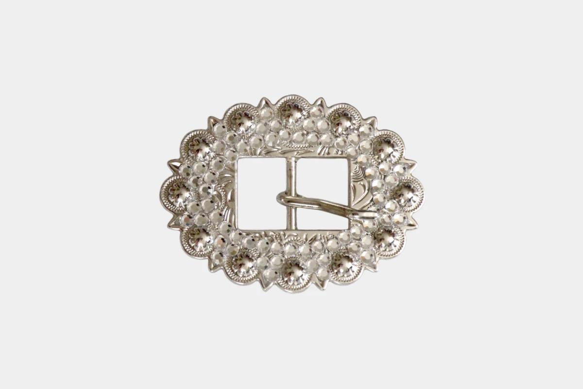 Cattlemans, GVR - Buckle crystal dots white, Schnalle, Strass, weiß Cattlemans, GVR - Buckle crystal dots white, Schnalle, Strass, weiß