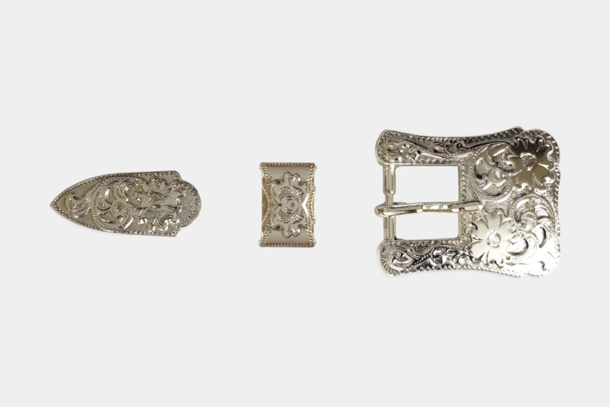 Cattlemans, GVR - Buckle set silver, loop, tip, Schnalle, silber Cattlemans, GVR - Buckle set silver, loop, tip, Schnalle, silber