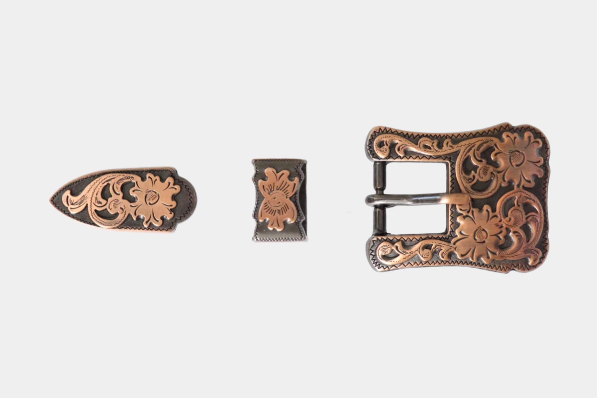 Cattlemans, GVR - Buckle set copper, loop, tip, Schnalle, Kupfer Cattlemans, GVR - Buckle set copper, loop, tip, Schnalle, Kupfer