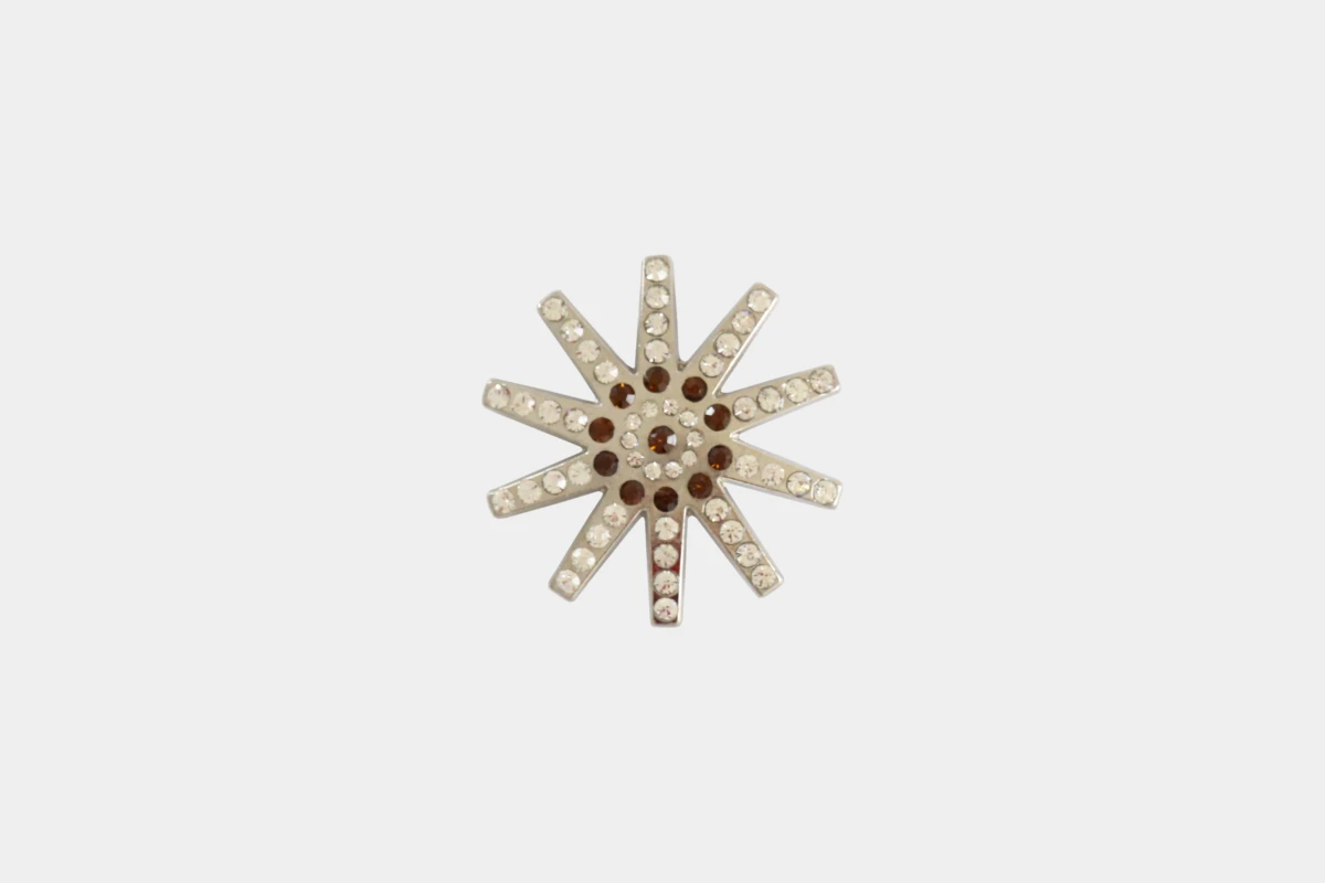 Cattlemans, GVR - Rhinestone concho crystal spurwheel, Strass, pfirsich, peach