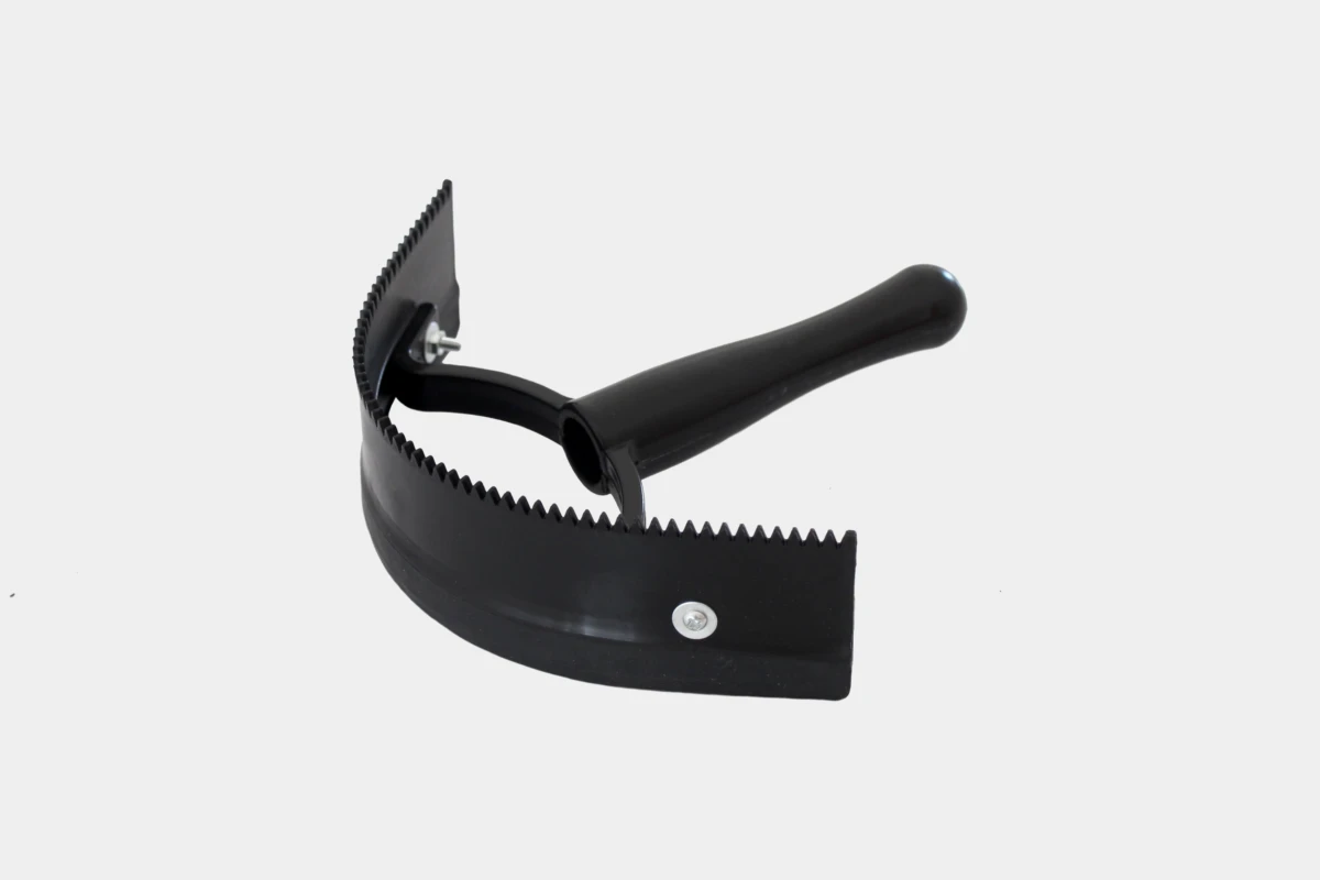 Schweissmesser - Kunststoff mit Gummilippe, welding knife, plastic, rubber, black, schwarz