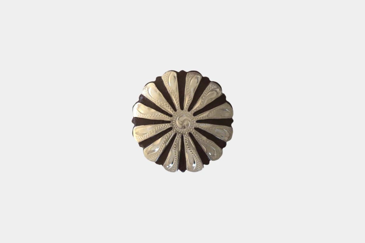 Hansen silver concho Circus, brown steel, Silber Hansen silver concho Circus, brown steel, Silber