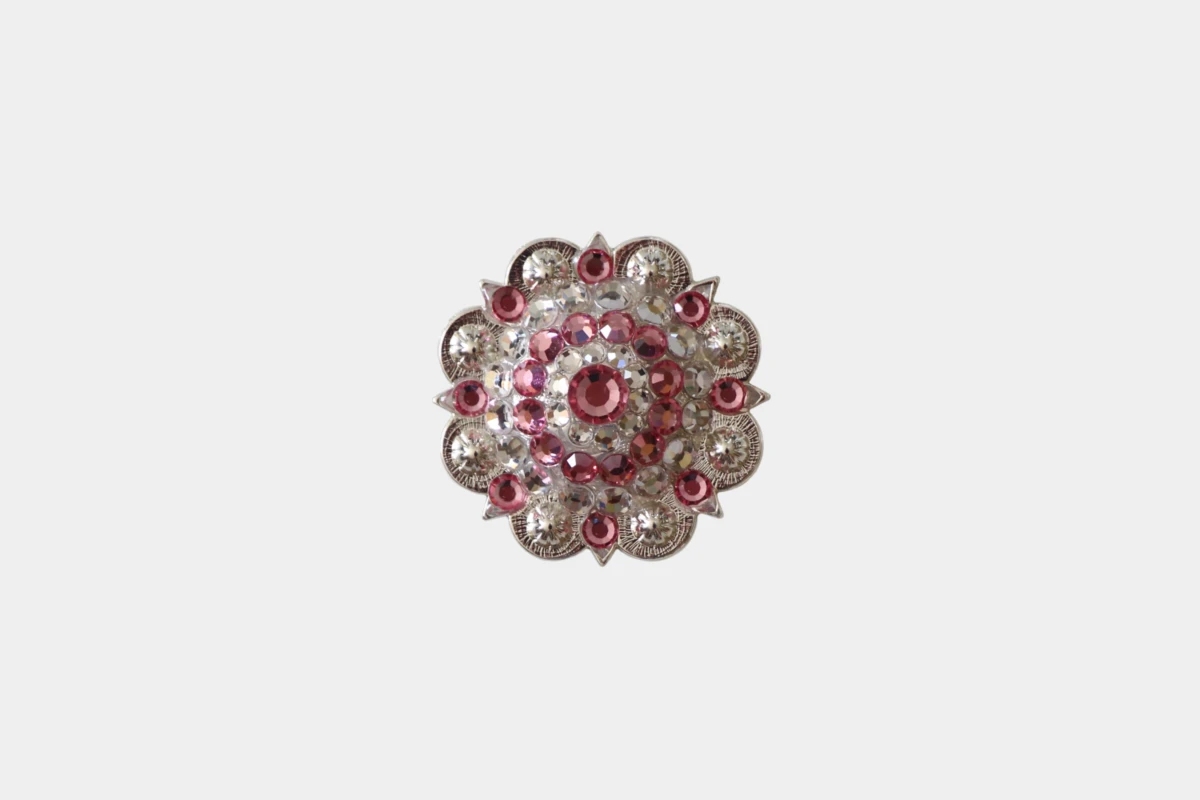 Cattlemans, GVR - Rhinestone concho crystal pink, Strass, rosa Cattlemans, GVR - Rhinestone concho crystal pink, Strass, rosa