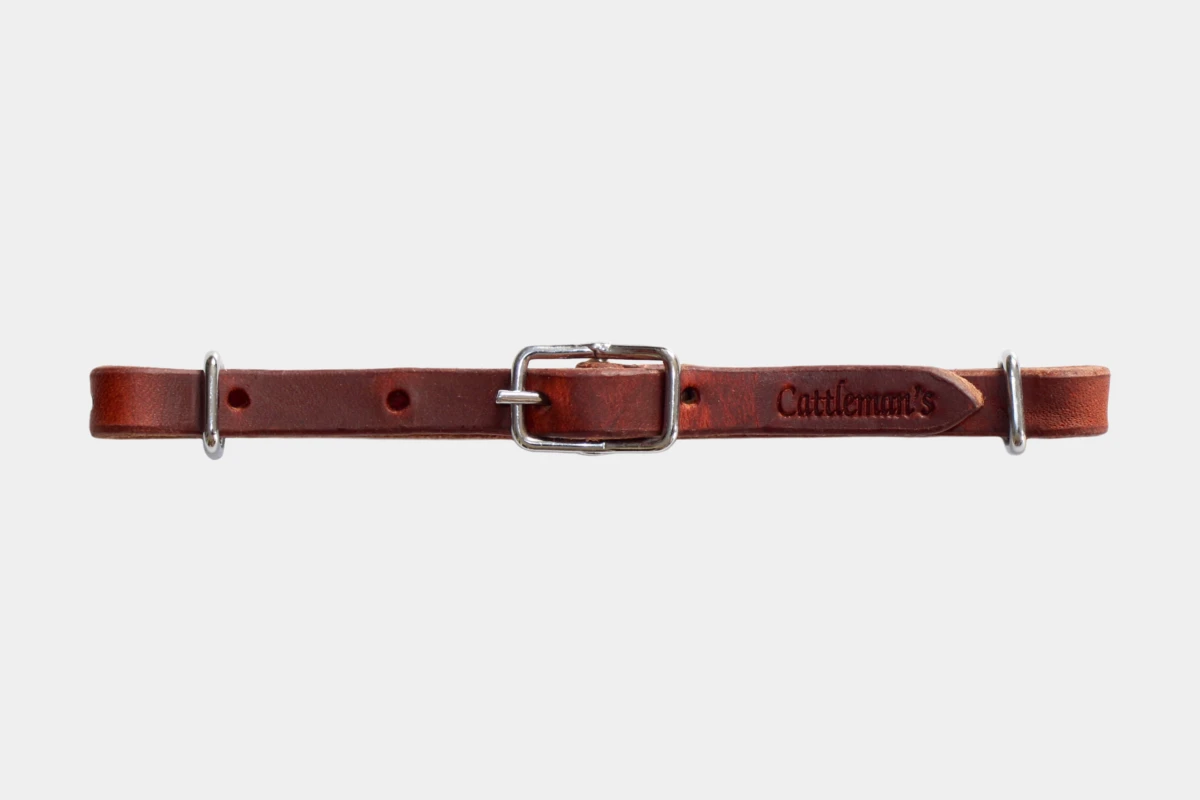 Cattlemans, GVR - Kinnriemen schmall Premium Harnessleder, curb strap, slim, harness leather Cattlemans, GVR - Kinnriemen schmall Premium Harnessleder, curb strap, slim, harness leather