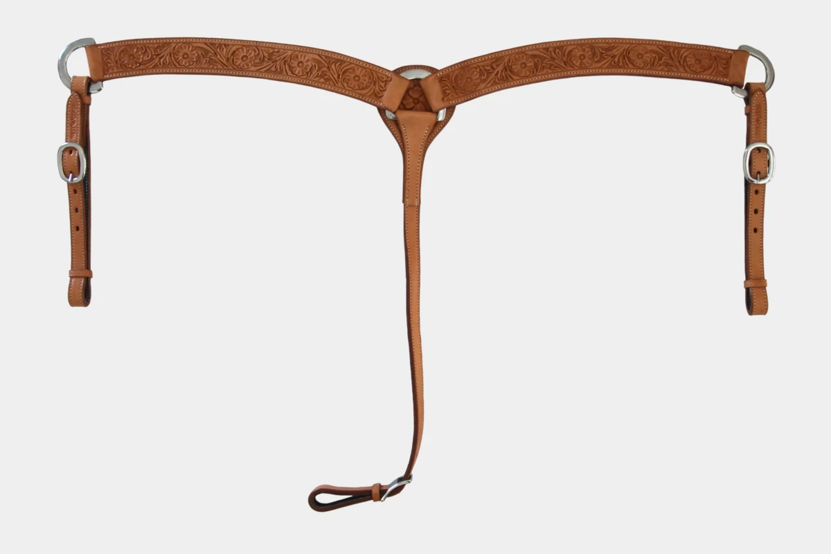Cattlemans, GVR - Vorderzeug flower tooling, leather, Leder, russet Cattlemans, GVR - Vorderzeug flower tooling, leather, Leder, russet