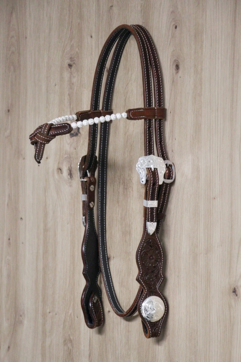 Custom made silver browband (SS004)