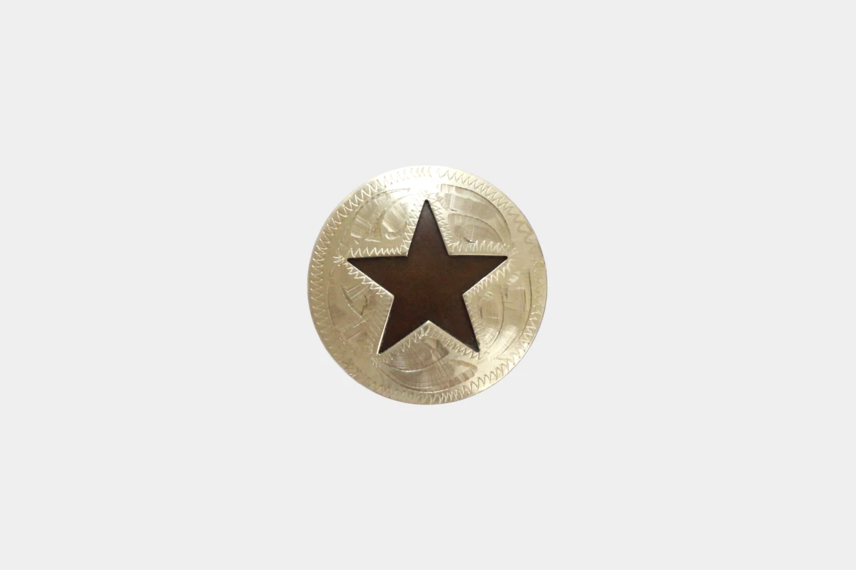 Cattlemans, GVR - Brown steel concho star, braun, Stahl Cattlemans, GVR - Brown steel concho star, braun, Stahl