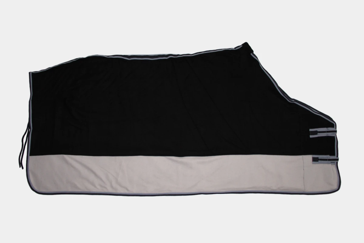 Top Score - Abschwitzdecke, zweifarbig, blanket, cooler, fleece, vlies, ohne Halsteil, without neck part, black, schwarz, grey, grau Top Score - Abschwitzdecke, zweifarbig, blanket, cooler, fleece, vlies, ohne Halsteil, without neck part, black, schwarz, grey, grau