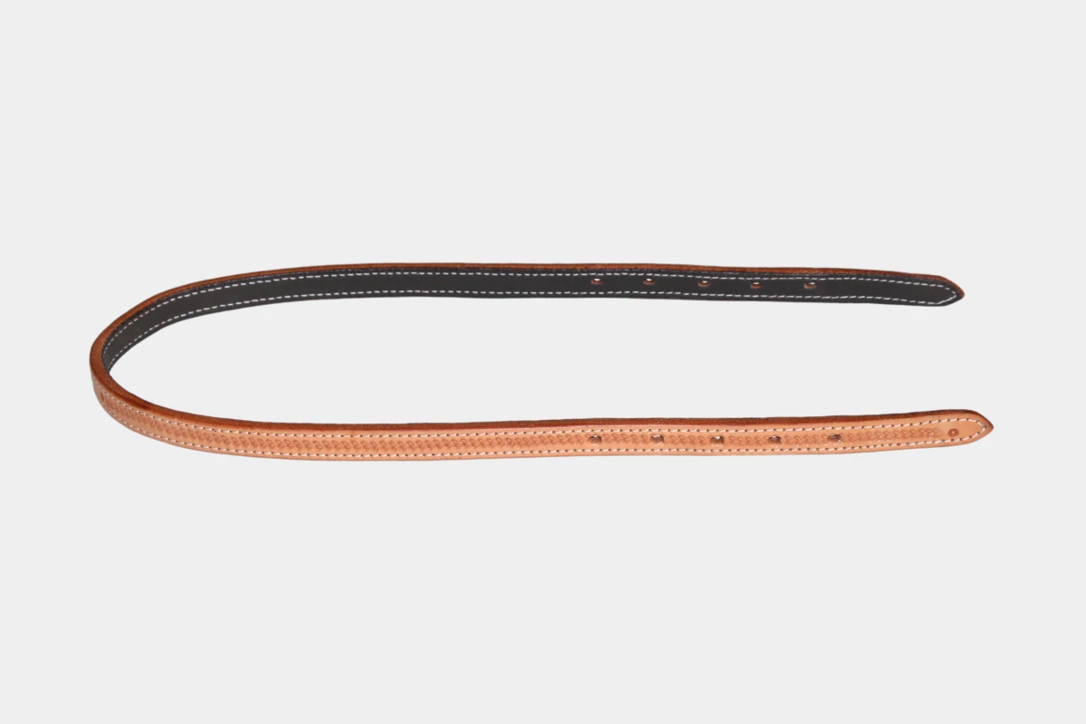 Cattlemans, GVR - Genickriemen breit grain tooling, 90 cm, crown, leather, Leder, russet Cattlemans, GVR - Genickriemen breit grain tooling, 90 cm, crown, leather, Leder, russet