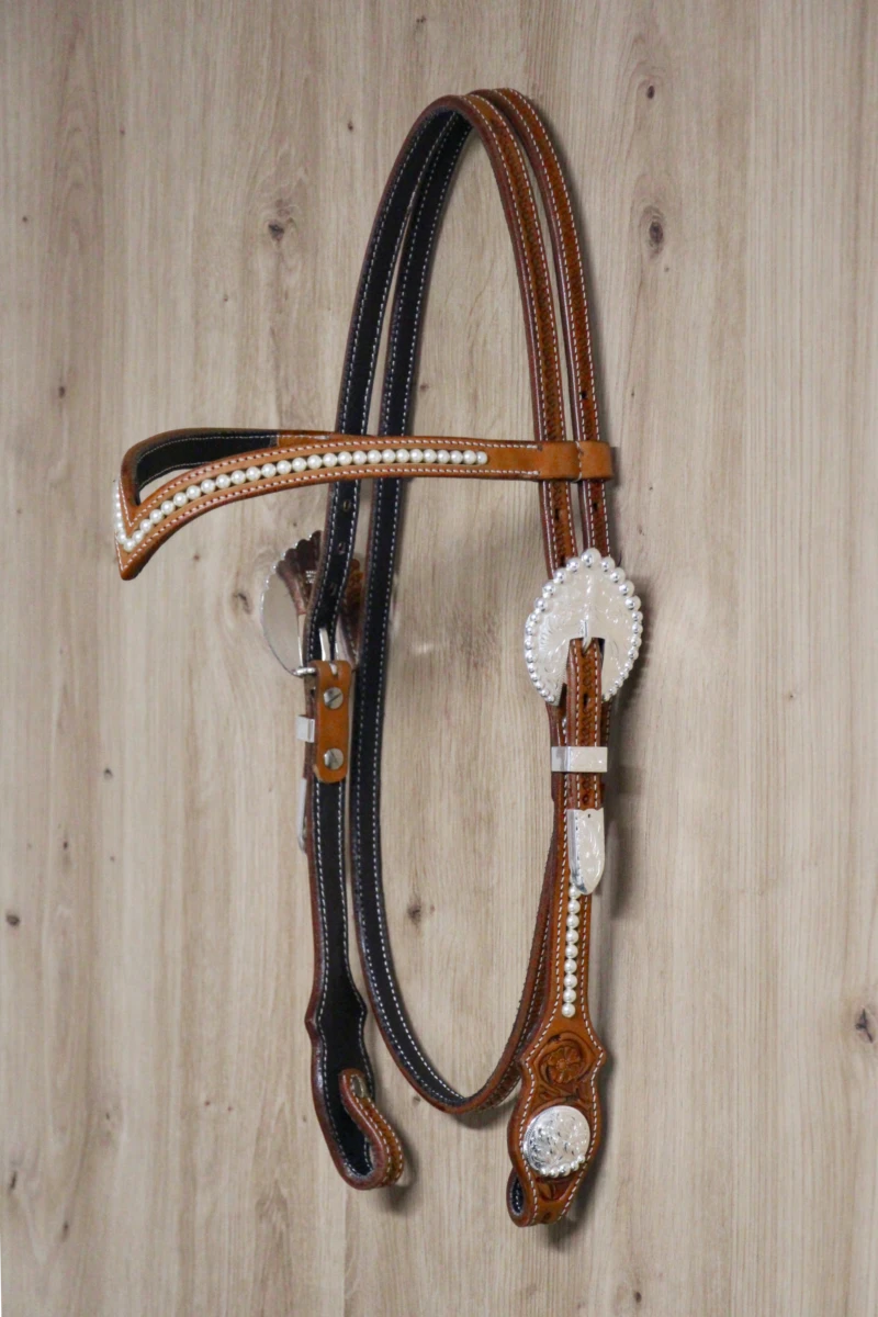 Custom made silver browband (SS002)