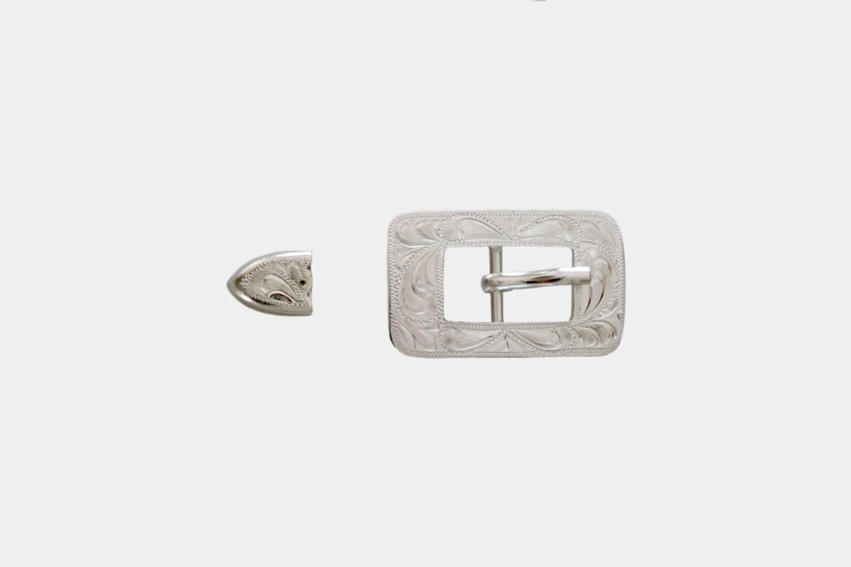 Hansen silver buckle set square, Kehlriemen, throat, tip, Schnalle, Silber Hansen silver buckle set square, Kehlriemen, throat, tip, Schnalle, Silber