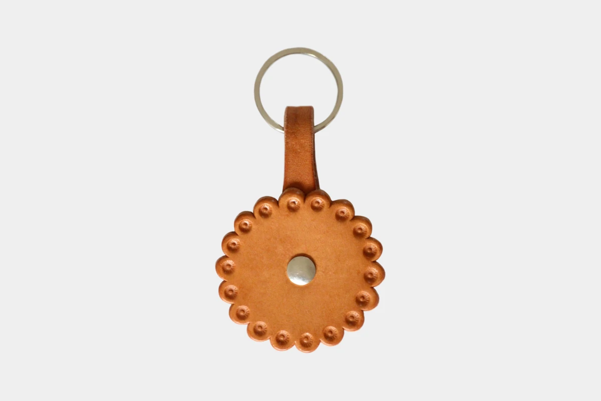 Cattlemans, GVR - Schlusselanhanger Sunburst tooling, keychain, leather, Leder, russet Cattlemans, GVR - Schlusselanhanger Sunburst tooling, keychain, leather, Leder, russet