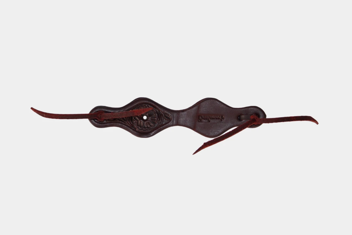 Cattlemans, GVR - Rein straps flower tooling, Leder, leather, dark chestnut