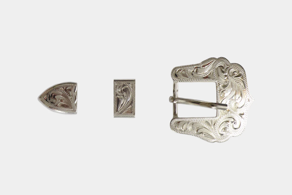 Hansen silver buckle set Scottsdale, loop, tip, Schnalle, Silber Hansen silver buckle set Scottsdale, loop, tip, Schnalle, Silber