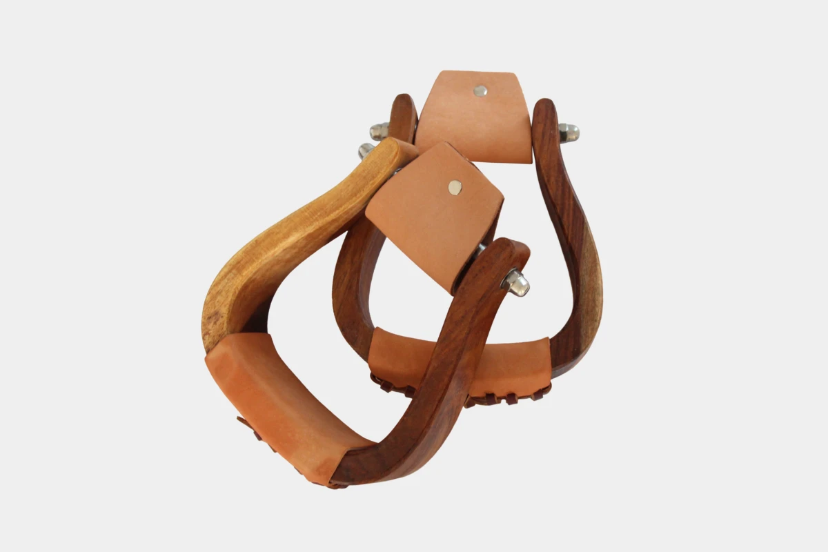 Steigbuegel Deluxe aus Holz, smokey, stirrups, wood, varnished Steigbuegel Deluxe aus Holz, smokey, stirrups, wood, varnished