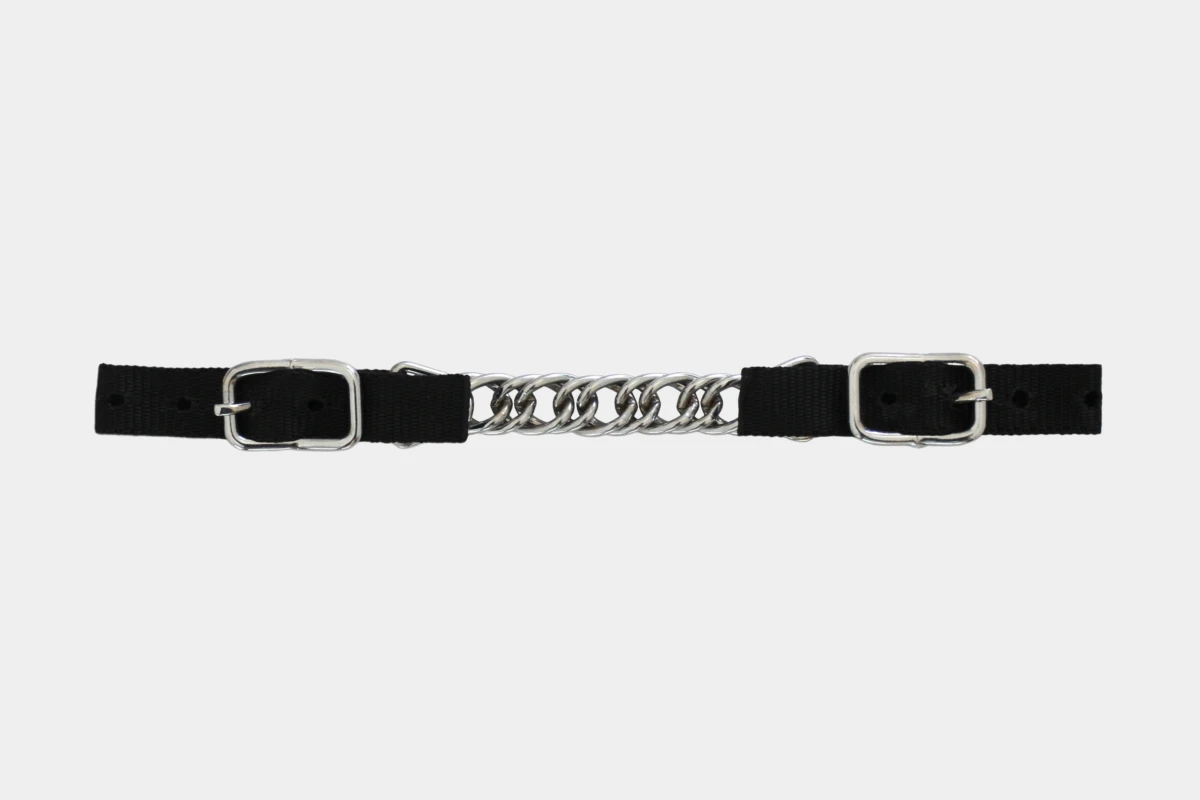 Cattlemans, GVR - Nylon Kinnkette, twisted chain, schwarz, black Cattlemans, GVR - Nylon Kinnkette, twisted chain, schwarz, black