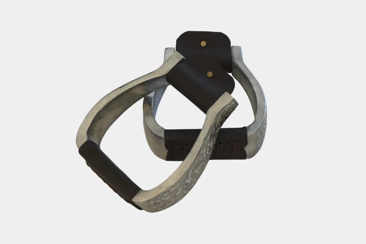 Pro Stuff - Steigbuegel aus Aluminium, graviert, dark leather, stirrups, engraved Pro Stuff - Steigbuegel aus Aluminium, graviert, dark leather, stirrups, engraved