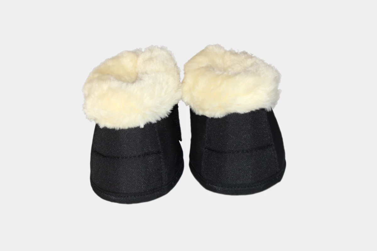 Cattlemans, GVR - Hufglocken mit Woll-Rand, Bell Boots, wool trim, Neopren, black, schwarz Cattlemans, GVR - Hufglocken mit Woll-Rand, Bell Boots, wool trim, Neopren, black, schwarz
