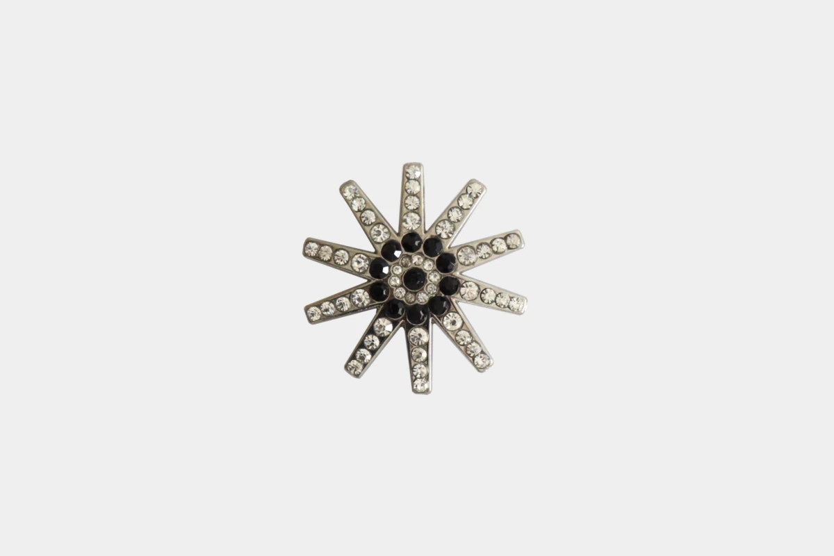 Cattlemans, GVR - Rhinestone concho crystal spurwheel, Strass, black, schwarz Cattlemans, GVR - Rhinestone concho crystal spurwheel, Strass, black, schwarz