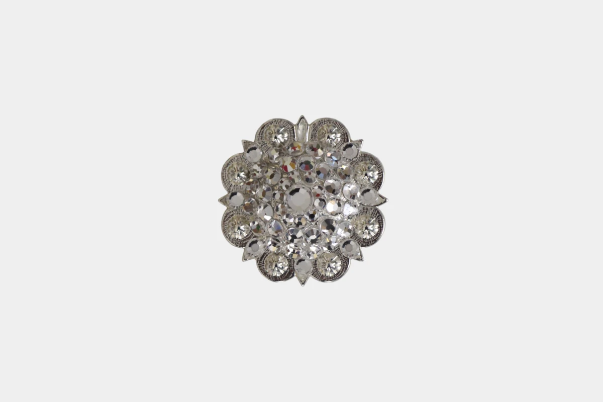 Cattlemans, GVR - Rhinestone concho crystal white, Strass, weiß Cattlemans, GVR - Rhinestone concho crystal white, Strass, weiß