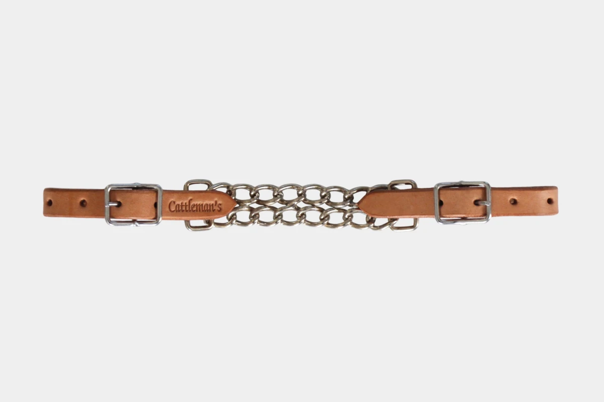 Cattlemans, GVR - Kinnkette breit, double chain, wide, russet Cattlemans, GVR - Kinnkette breit, double chain, wide, russet