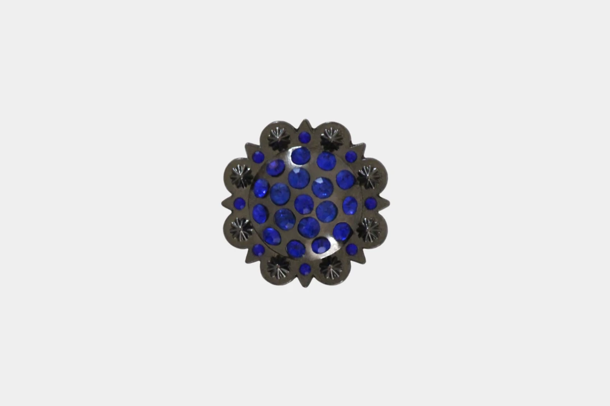 Rhinestone concho dark crystal blue, Strass, blau Rhinestone concho dark crystal blue, Strass, blau