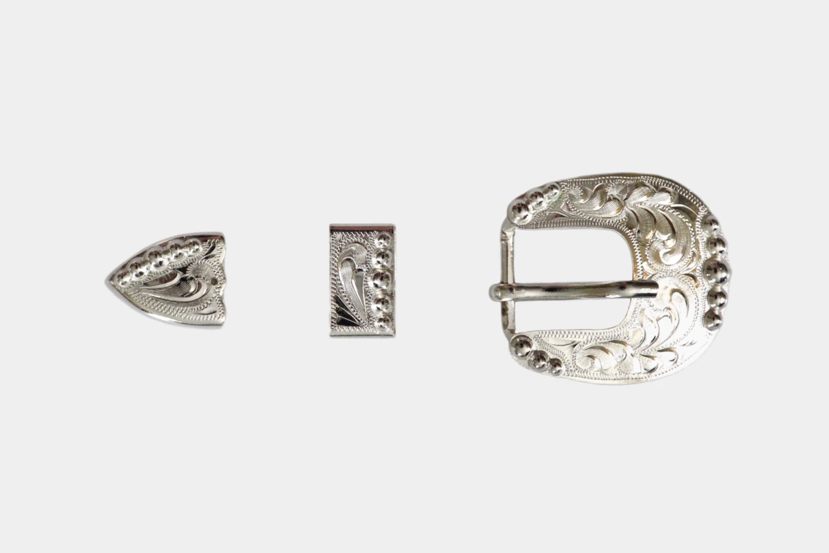 Hansen silver buckle set Manzanillo, loop, tip, Schnalle, Silber Hansen silver buckle set Manzanillo, loop, tip, Schnalle, Silber