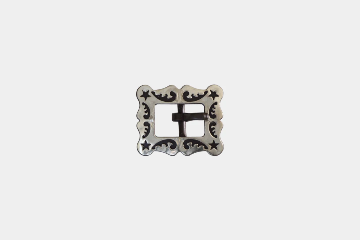 Cattlemans, GVR - Brown steel buckle flower, Kehlriemen, throat, Schnalle, braun, Stahl Cattlemans, GVR - Brown steel buckle flower, Kehlriemen, throat, Schnalle, braun, Stahl