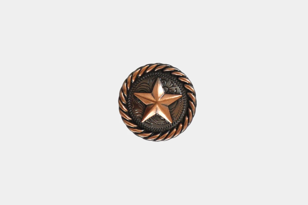 Cattlemans, GVR - Concho copper rope star, Kupfer Cattlemans, GVR - Concho copper rope star, Kupfer