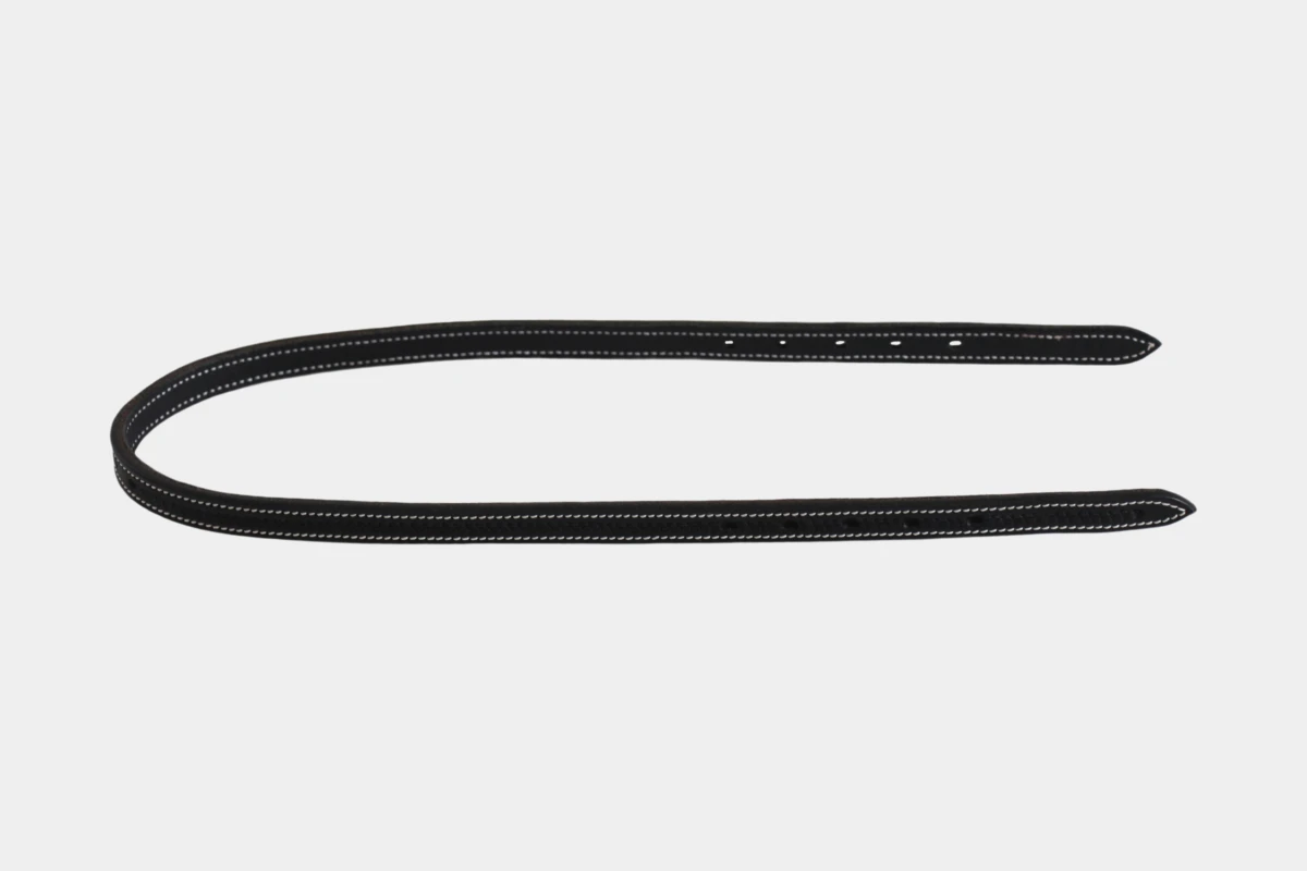 Cattlemans, GVR - Genickriemen breit grain tooling, 65 cm, crown, leather, Leder, black Cattlemans, GVR - Genickriemen breit grain tooling, 65 cm, crown, leather, Leder, black