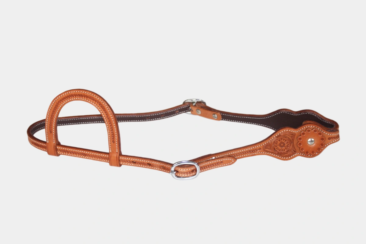 Cattlemans, GVR - Einohr bell shape flower tooling, Westerntrense, Quarter Horse, one ear, russet Cattlemans, GVR - Einohr bell shape flower tooling, Westerntrense, Quarter Horse, one ear, russet
