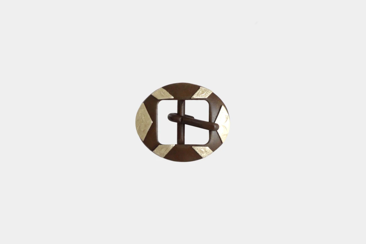 Cattlemans, GVR - Brown steel buckle oval, Schnalle, braun, Stahl Cattlemans, GVR - Brown steel buckle oval, Schnalle, braun, Stahl