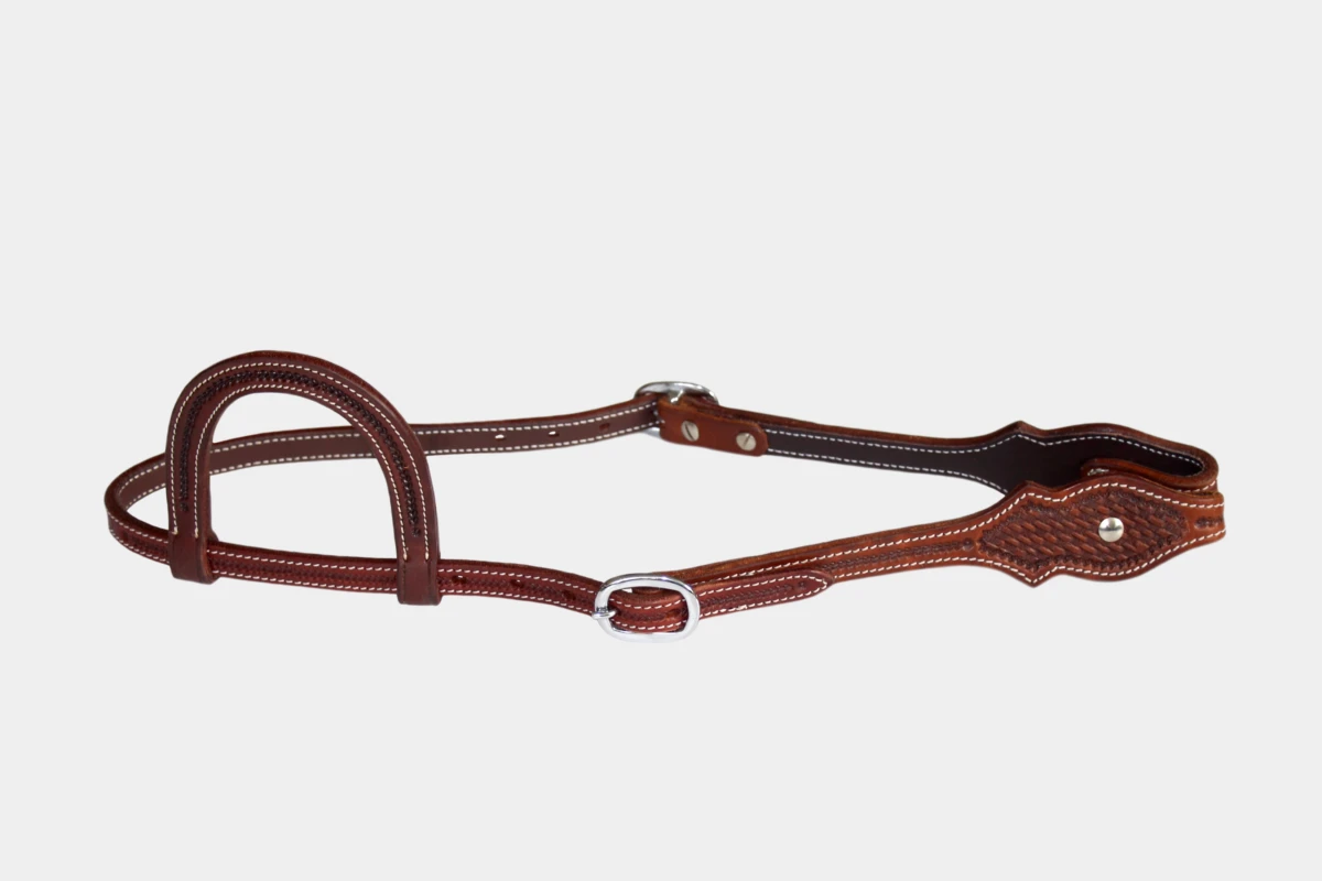 Cattlemans, GVR - Einohr scalloped basket tooling, Westerntrense, Quarter Horse, one ear, dark chestnut Cattlemans, GVR - Einohr scalloped basket tooling, Westerntrense, Quarter Horse, one ear, dark chestnut