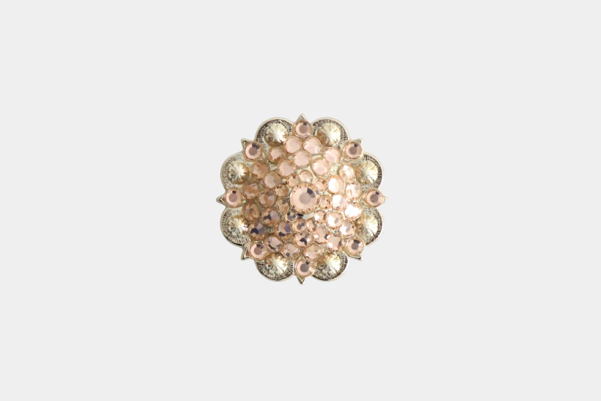 Cattlemans, GVR - Rhinestone concho crystal peach, Strass, pfirsich, orange Cattlemans, GVR - Rhinestone concho crystal peach, Strass, pfirsich, orange#