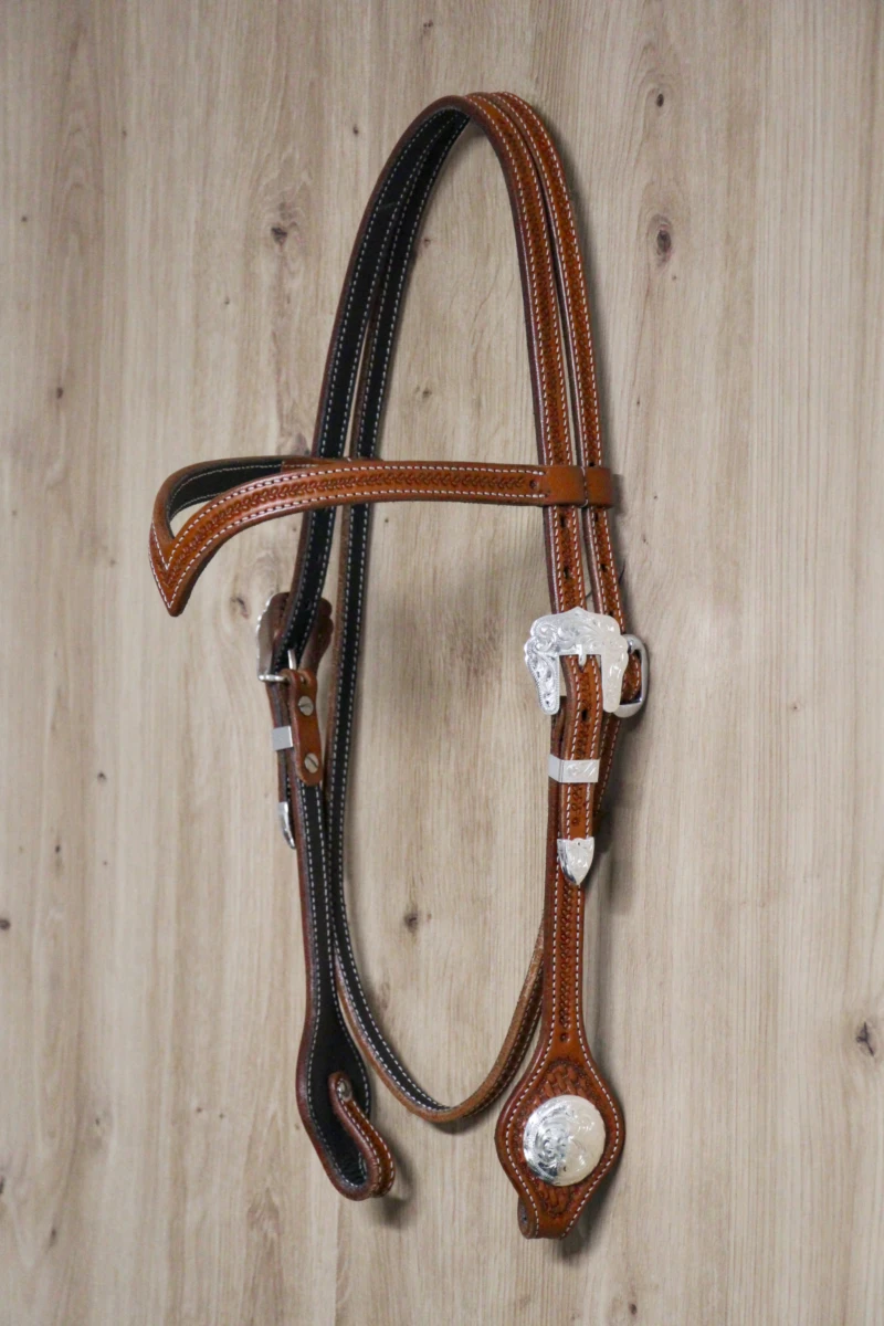 Custom made silver browband (SS001)