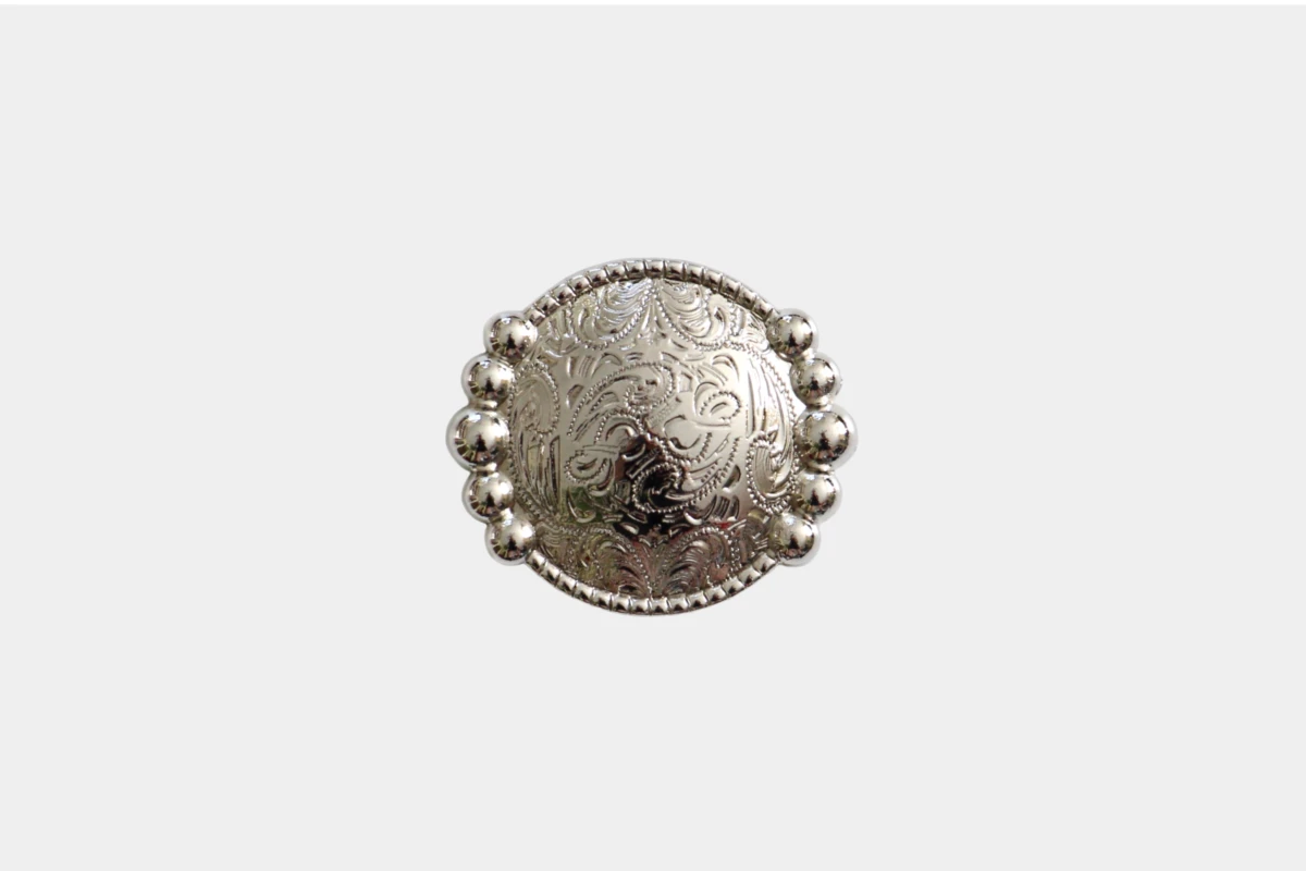 Cattlemans, GVR - Concho silver bubble, Silber Cattlemans, GVR - Concho silver bubble, Silber
