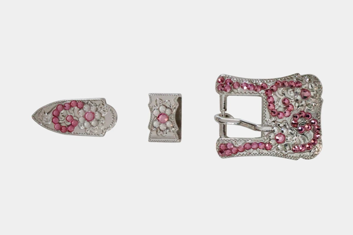 Buckle set crystal pink