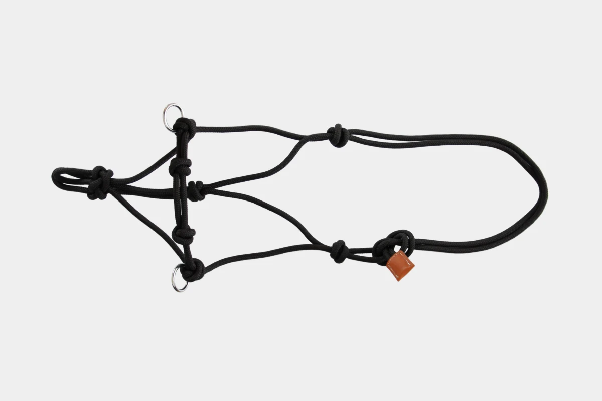 Cattlemans, GVR - Knotenhalfter mit Ringen, Rope, Nylon, black, schwarz Cattlemans, GVR - Knotenhalfter mit Ringen, Rope, Nylon, black, schwarz