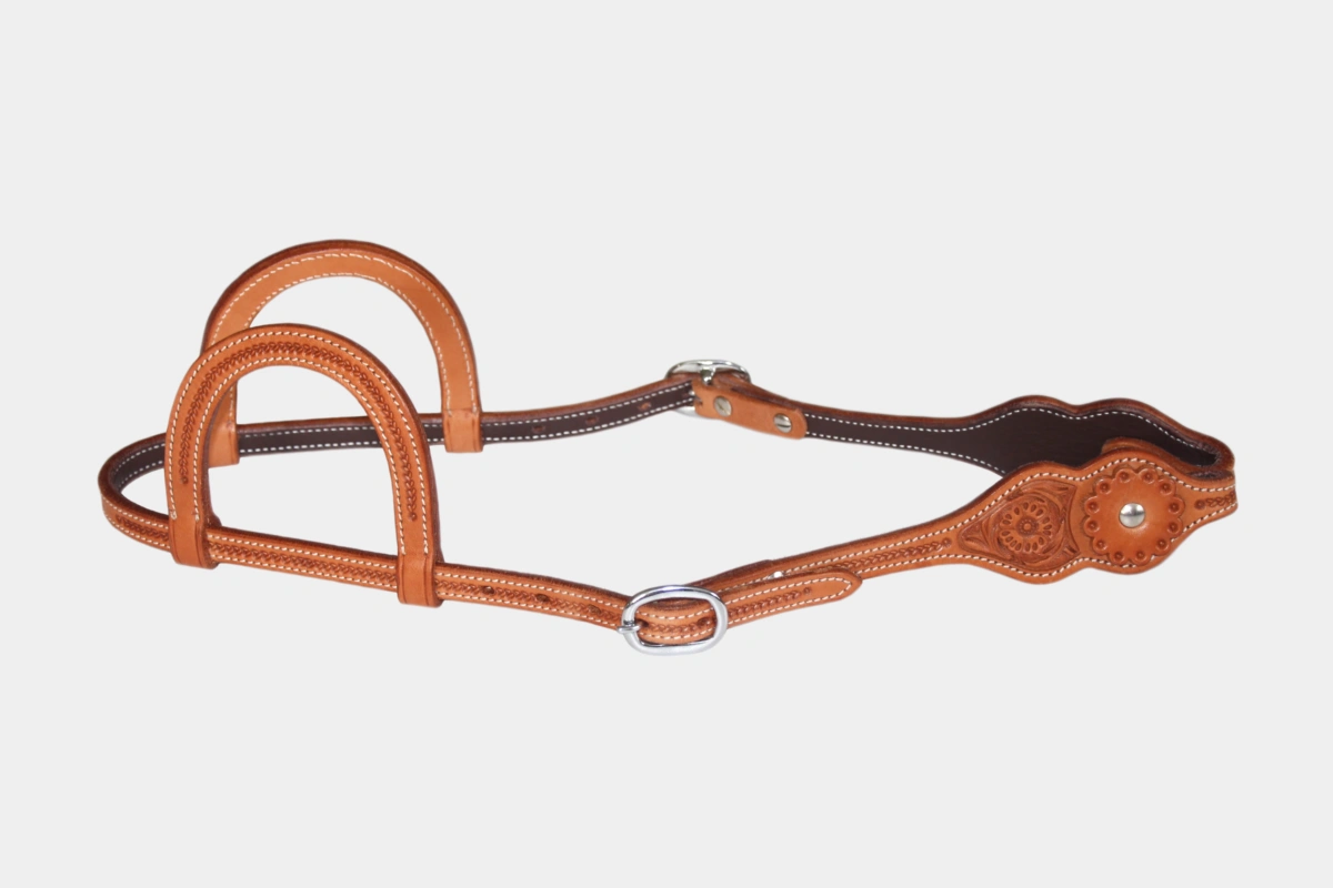 Cattlemans, GVR - Zweiohr bell shape flower tooling, Westerntrense, Quarter Horse, two ear, russet Cattlemans, GVR - Zweiohr bell shape flower tooling, Westerntrense, Quarter Horse, two ear, russet