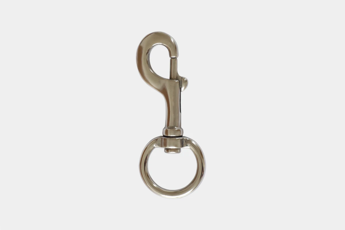 Cattlemans, GVR - Karabinerhaken mit Wirbel aus Edelstahl, slot snap, stainless steel Cattlemans, GVR - Karabinerhaken mit Wirbel aus Edelstahl, slot snap, stainless steel