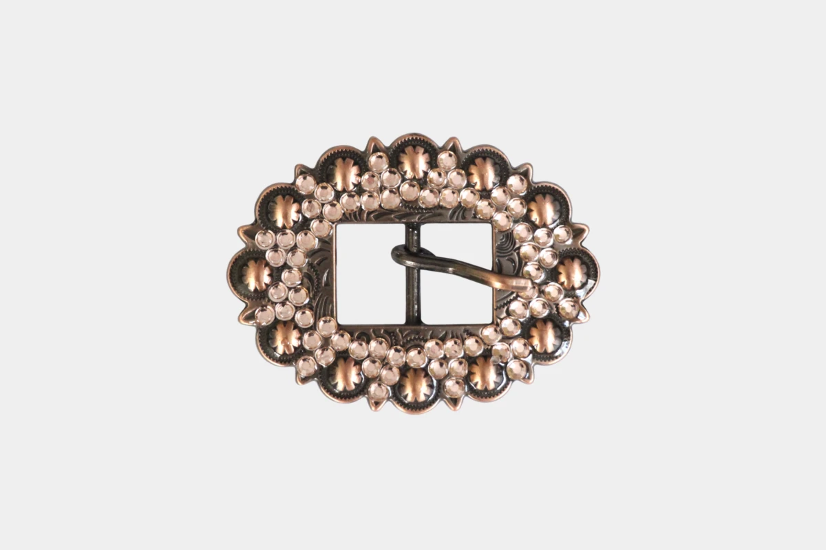 Cattlemans, GVR - Buckle crystal dots copper peach, Schnalle, Strass, pfirsich, orange Cattlemans, GVR - Buckle crystal dots copper peach, Schnalle, Strass, pfirsich, orange