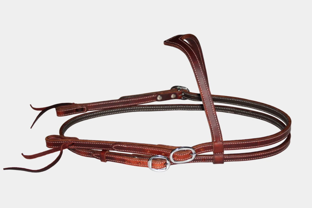 Cattlemans, GVR - V-Stirnband Premium Harnessleder, Westerntrense, Quarter Horse, v-browband, harness leather Cattlemans, GVR - V-Stirnband Premium Harnessleder, Westerntrense, Quarter Horse, v-browband, harness leather