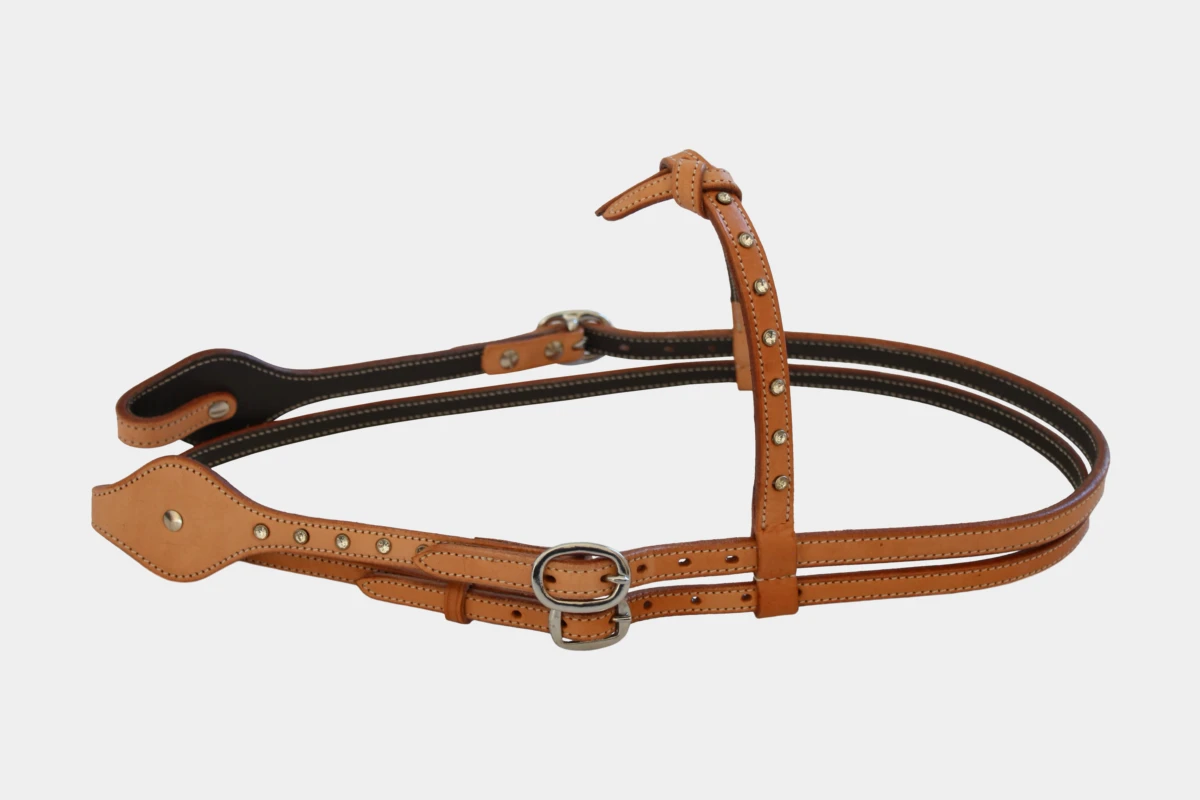 Cattlemans, GVR - Knotenstirnband futurity oval crystal white, Westerntrense, Quarter Horse, sadesa leather, leder, knotted, browband, Strasssteine, weiß, russet Cattlemans, GVR - Knotenstirnband futurity oval crystal white, Westerntrense, Quarter Horse, sadesa leather, leder, knotted, browband, Strasssteine, weiß, russet