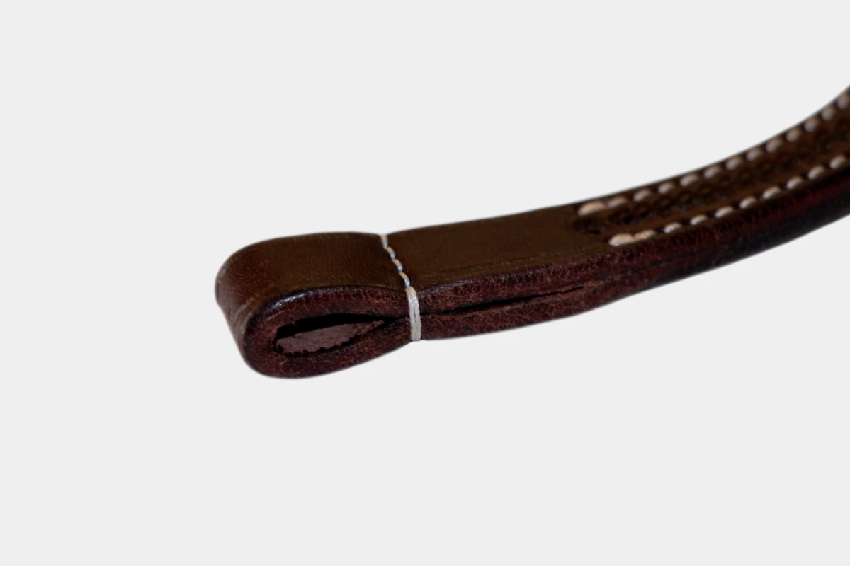 Cattlemans, GVR - Ohrteil Standard grain tooling mit Oese für Kehlriemen, earpeace, throat strap, brown Cattlemans, GVR - Ohrteil Standard grain tooling mit Oese für Kehlriemen, earpeace, throat strap, brown