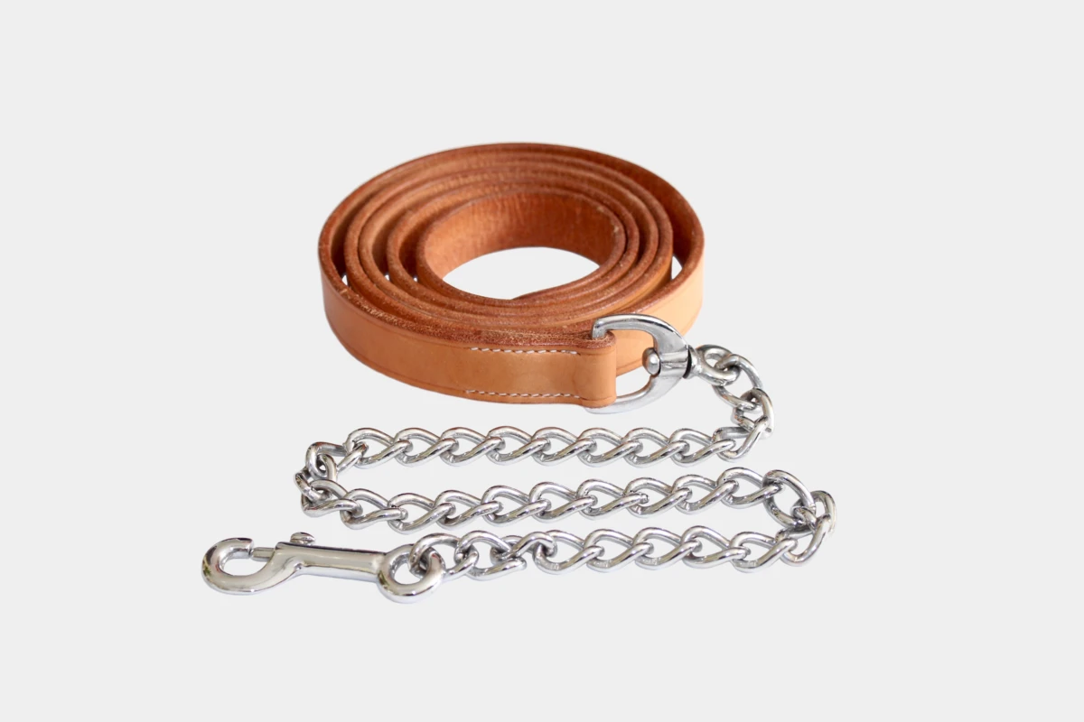 Cattlemans, GVR - Lederfuehrkette für Lederhalfter, Show, Halfter, halter, Kette, chain, russet Cattlemans, GVR - Lederfuehrkette für Lederhalfter, Show, Halfter, halter, Kette, chain, russet