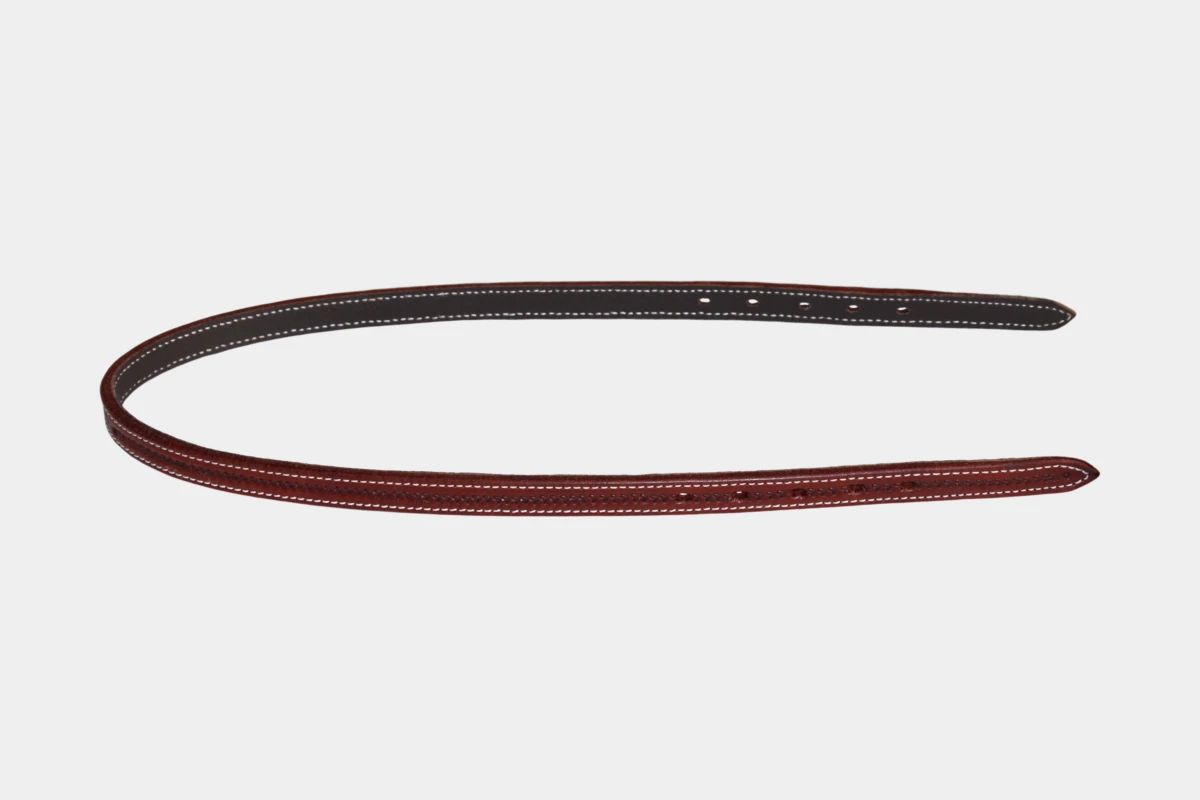 Cattlemans, GVR - Genickriemen breit grain tooling, 75 cm, crown, leather, Leder, dark chestnut Cattlemans, GVR - Genickriemen breit grain tooling, 75 cm, crown, leather, Leder, dark chestnut