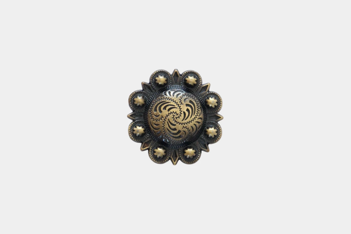 Concho brass berry, Beere, Messing, steel, Stahl Concho brass berry, Beere, Messing, steel, Stahl