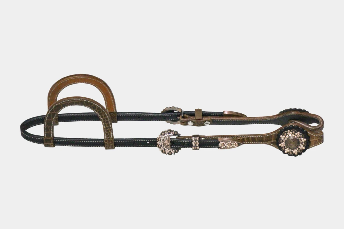 Cattlemans, GVR - Zweiohr oval crystal copper peach Croc Collection, Westerntrense, Quarter Horse, two ear, russet, black Cattlemans, GVR - Zweiohr oval crystal copper peach Croc Collection, Westerntrense, Quarter Horse, two ear, russet, black